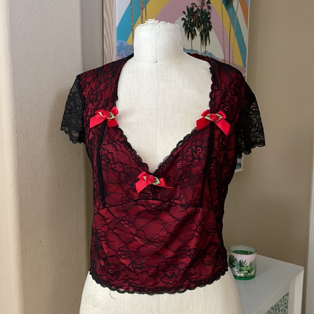 Sugar Thrillz Spicy Lace Top NWT